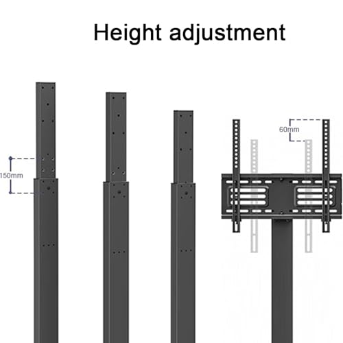 Soporte móvil para TV con ruedas, ajustable de 37-70 pulgadas miniatura 4