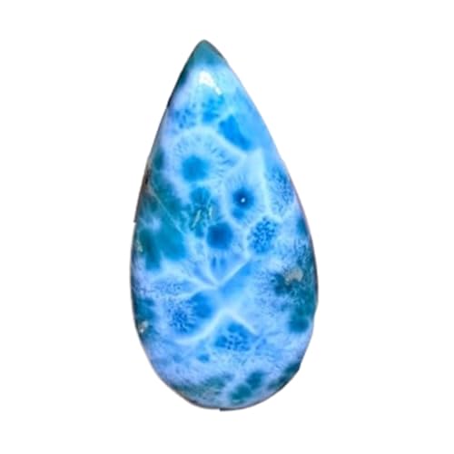 Larimar naturel poire cabochon de 37mm pour fabrication bague et collier