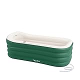 Tubble® Royale Aufblasbare Badewanne - Verwendung als Heiß- und Eisbad - Schneller Aufbau in 1min - Faltbare Badewanne für Erwachsene bis zu 188cm - Emerald Green - 255L