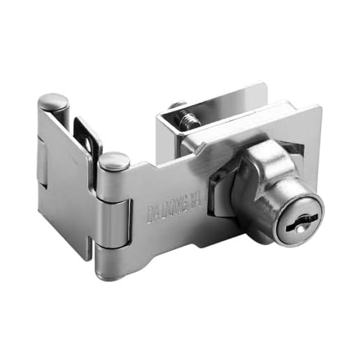 Cabinet Door Lock Zinc Alloy Security Cabinet Display Lock Punch-Free Glass Door Lock Home(Silver Double Door)