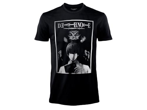 BLT DISTRIBUTION SRL T-shirt Death Note Noir T-shirt Light Yagami et Ryuk. T-shirt adulte unisexe., Noir , XL