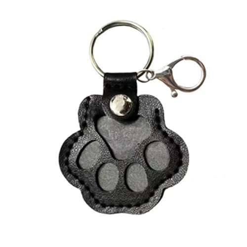 Dog Fur Storage Keychain,Cat Paw Shaped Leather Keychain For Collecting