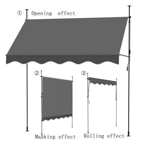 Store rétractable en tissu polyester PU pergola pour balcon