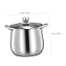 Imagen de MAGICLULU Olla De De Acero Inoxidable Con Tapa Para Cocinar Sopas y Guisos Resiste Altas Temperaturas Para Cocina Familiar