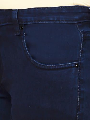 Image of TWGE - Women's Mid Rise Skinny Fit Jeans - Single Button, Stretchable Denim Pants - Ankle Length - Stylish Casual Wear Pack of 1
