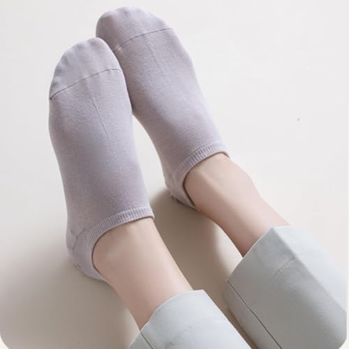 Image of Ankle Socks for Women Pure Cotton No Show Socks Womens with Heel Tab Color Low Cut Soft 5 Pairs 4-8