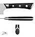 Zelite Infinity Chef Knife 8 Inch, Kitchen Knife, Chefs Knife Kitchen, Chef's Knives, Chef Knives, Japanese Chef Knife - Japanese AUS-8 High Carbon Stainless Steel - Pakkawood Handle - Leather Sheath