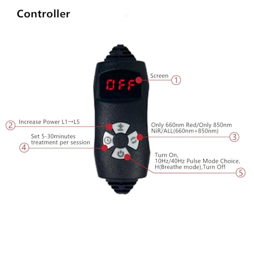 660nm red Light Therapy and 850nm Near Infrared Light Therapy Devices Wearable Wrap for Pain - Image 5