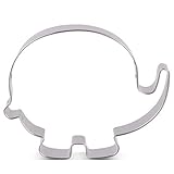 LILIAO Cute Elephant Cookie Cutter for Baby Shower - 4 x 3.3 inches - Stainless Steel