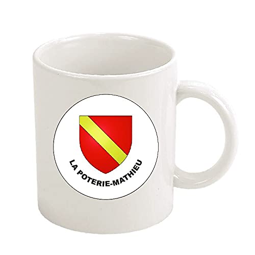 MUG . SHIELD HERALDIC SHIELD LA POTERIE-MATHIEU EURE FRANCE