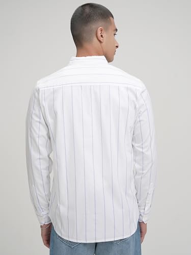 Image of Highlander Men's Slim Fit Striped Shirt | Full Sleeves | Everyday Wear Stylish Shirt for Men