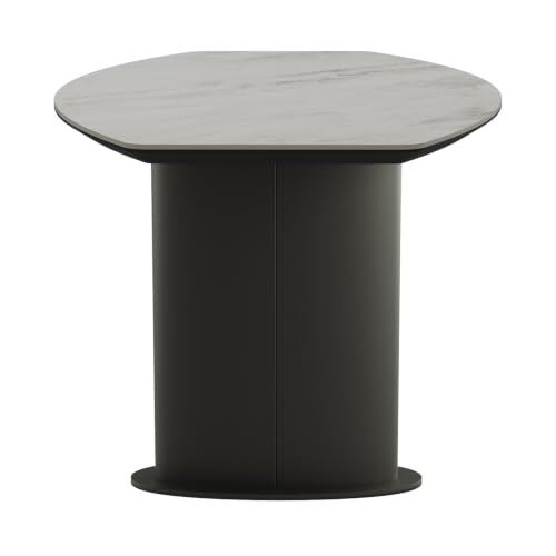 Image of Wakefit Crosne Dining Table - Antalia Beige - 6 Seater I Marble Finish I Vitrified Tile Top I Antalia Beige