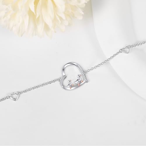 Goose Bracelet Sterling Silver Goose Bracelet Cute Goose Jewelry Gifts for Women3