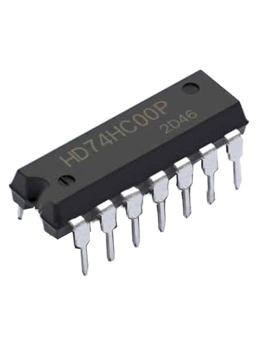 Nanjefly - 10pcs HD74HC00P DIP-14 74HC00 Quad 2-Input NAND Gates Integrated Circuits