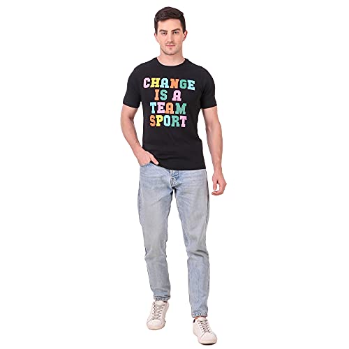 Image of Stories.Label Cotton Printed T-Shirts for Men in Regular Fit and Round Neck