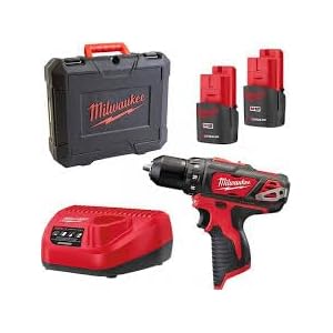 Milwaukee – Taladro sin cable Promoción M12BDD-152C 2x 12 V/1,5 Ah Li-Ion, 1 pieza, 4933451460