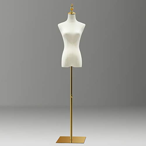 Maniquí De Torso Para Sastres Femeninos, Soporte Para Maniquí, Cuerpo De Maniquí Ajustable, Torso De Maniquí Femenino Con Base De Metal Para Escaparate De Tiendas De Ropa, Vestidos Y Joyería.