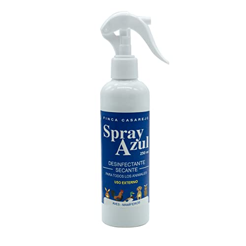 FINCA CASAREJO Spray Azul para Heridas de Animales (250 ml) - Limpia y Seca Las costras - Spray...