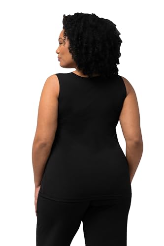Ulla Popken Tanktop Magliette, Schwarz, 56-58 Donna - 2