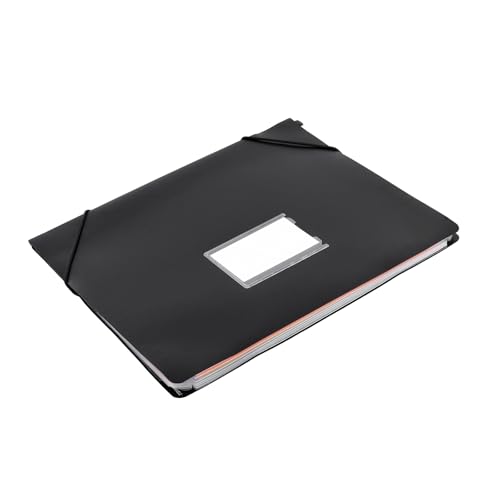 ZEONHEI 6 Stück 7 Fächer Dokumentenmappe A4 Akkordeon, Plastik A4 Hängeregister Mappen mit 7 erweiterbare Taschen und Etiketten, Regenbogen Fächermappe für Büro