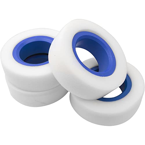 4Pack Sharegoo 1.9 Inches Tire Foam Dual Stage Rubber Inner & Foam Inserts Outer Foam Firm For 114-120Mm Tire Compatible With Axial Scx10 90046 Traxxas Trx4 Crawler Wheel (Blue) #TOP3