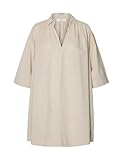 Selected Women, Robe courte pour adulte, coupe ample, col en V, manches 3/4