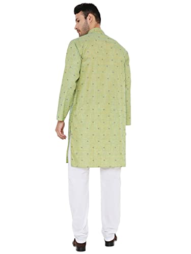 Image of Maharaja Linen Blend Kurta Pyjama Set for Men