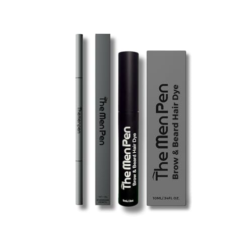 The Men Pen Eyebrow & Beard Dye + Wax Filler | Natural Long-Lasting Touch-Up Color for Hair | Waterproof, Smudge-Proof | Precision Applicator for Beard,...