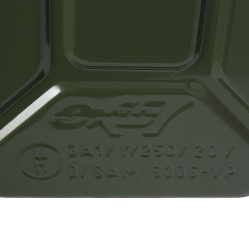 Image of Oxid7 5 Litre Green Metal Fuel Can with Bayonet Cap | Suitable for Petrol, Diesel and Bioethanol | 5 Litre Petrol Can with UN Approval and Tested