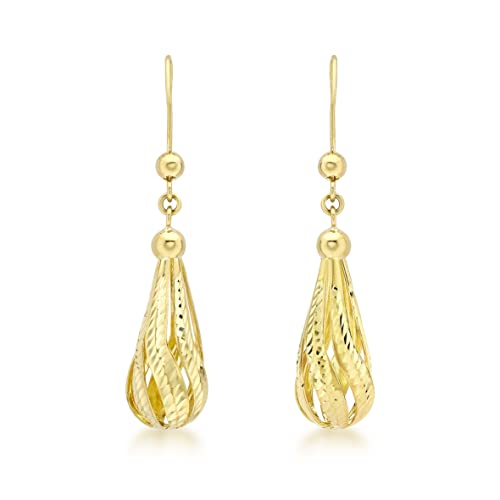 Boucles d'oreilles pendantes Or Bicolore Carissima Gold pour femme