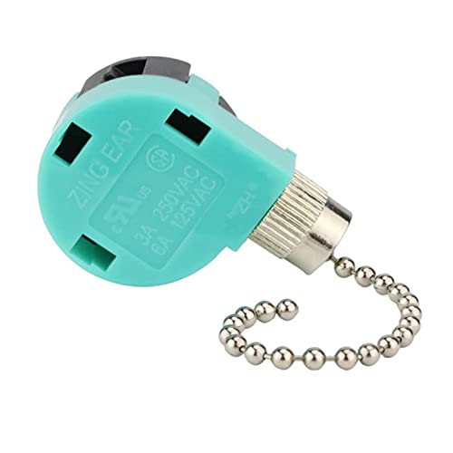 BuyWeek Interruttore a Catenella Interruttore a Cerniera, ZE-268S6 3 Velocità 4 Fili 250V in Plastica in Metallo per Ventilatore