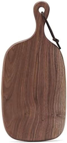 Tabla de embutidos de madera versátil con asa, bandeja ideal para servir queso, pizza, pan y más, fácil de limpiar, perfecta para entretenimiento y regalo