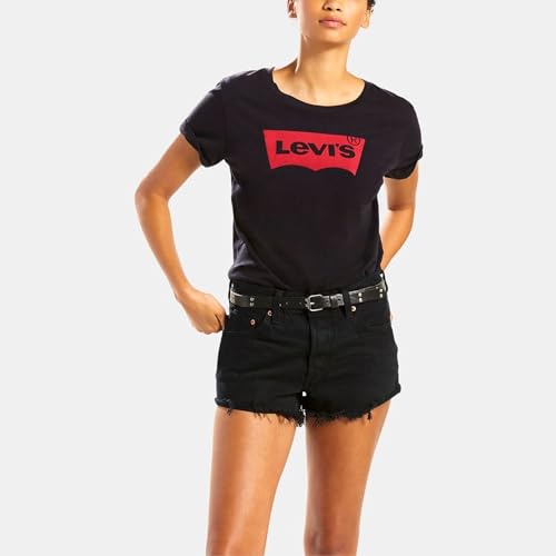 ليفايس تي شيرت ذا بيرفيكت للنساء (عبوة من قطعة واحدة), أسود, M