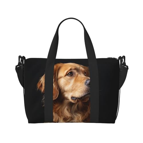 Golden Retriever art print Travel Duffel Bag, Sports Tote Gym Bag, Swim Pool Bag Large Shoulder Tote Bag for Beach Weekender2
