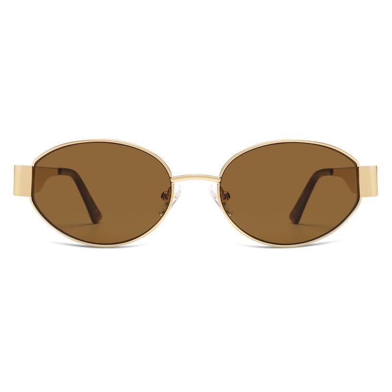 Image of SOJOS Retro Oval Sunglasses for Women Trendy Classic Shades UV400 Protection SJ1256