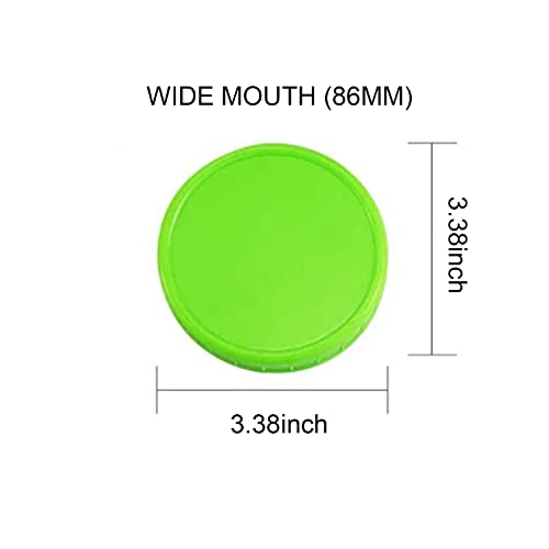 Mason Jar Lids - Compatible With Ball, Kerr, And Other Brands - Vibrant Colored Plastic Caps For Canning And Storage Jars - Airtight And Spill-Proof - Pack Of 8 (Wide Mouth - 3.38In) #TOP1