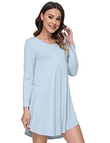 Image of GYS Womens Bamboo Viscose Nightgown Super Soft Lightweight Night Shirts for Sleeping