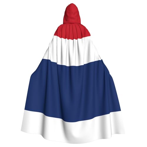 Manteau à capuche drapeau néerlandais grande cape longue et fluide