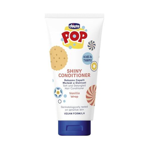 Chicco Acondicionador Desenredante Vanilla Wrap, Aroma Vainilla, Acondicionador Bebé, Bálsamo para el cabello, fórmula vegana, 150 ml