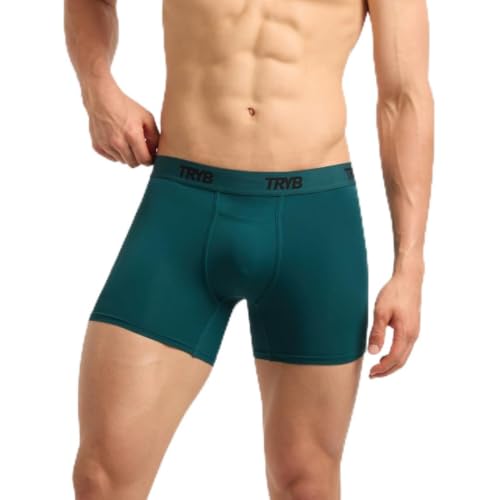 Image of TRYB Sports Underwear for Men | Stretchable Active Square Cut Trunks for Running & Gym Workout | Quick Dry, Breathable, Moisture Wicking & Anti Chafing | Sports Innerwear Boxers