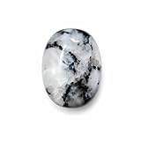 Piedra luna palma, Piedras de Preocupación, piedra de preocupación natural ovalada, Piedra natural, Piedra ovalada para Equilibrar Reiki, Terapia, Meditación (Piedra luna, 70-80 gramos)