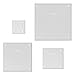 LaserThing Quilting Acrylic Template Set | Precision Tools for Quilting Enthusiasts | Square Design | Includes Sizes 4