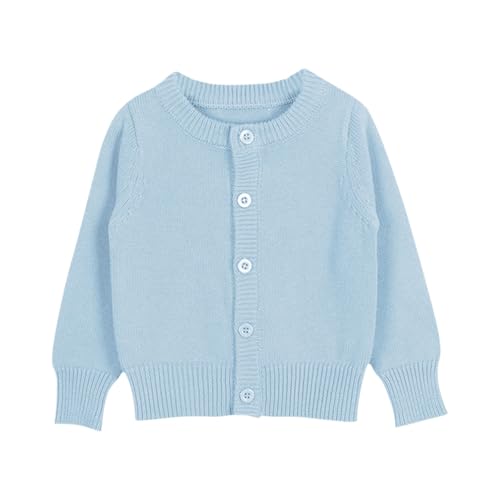 Toddler Boys Girls Knitted Sweater Cardigan Autumn Winter Soft Sweater Kids Solid Single Breasted Long Sleeve Tops