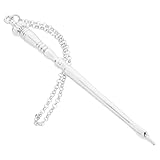 HOUDERCO Puntero Yad Torá de Metal Niquelado Elegante con Diseño Tallado Herramienta Ergonómica para Lectura Bíblica Ceremonias Judías para Estudios y Regalos Religiosos