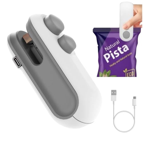 Portable Mini Sealing Machine, Handheld Packet Sealer for Food, S...