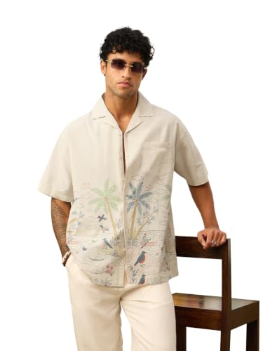 The Souled Store Oversized Shirt: Coastal Vibe Off White - Image 2