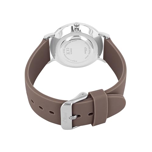 s.Oliver Armbanduhr Damen Quarzuhr Analog, mit Silikon Armband, 3 bar Wasserdicht, Kommt in Uhren Geschenk Box – Bild 4