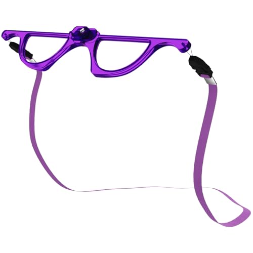 Eyekepper Handhold Magnifier Folding Reading Glasses Metalless Screwless Readers with Neck Strap - Purple +0.75