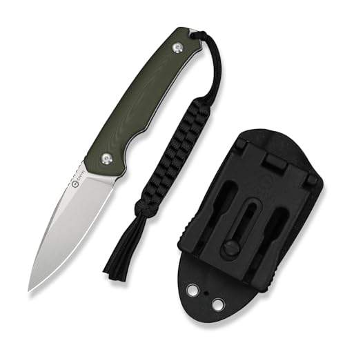 CIVIVI Altus EDC Fixed Blade Knife with Kydex Sheath, 2.99" 14C28N Blade