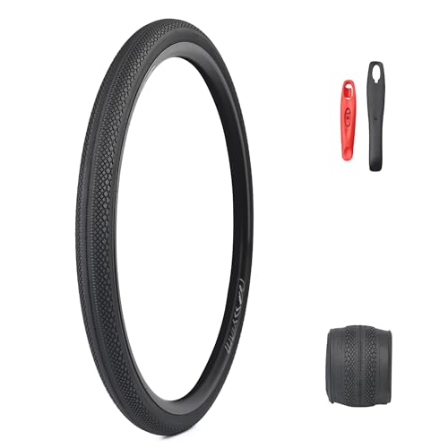 FOMAS 700x40C Bike Tire Anti-Slip Foldable Replacement All Terrain Tire 1 Pack with Levers for Road Bike (Black 1 Pack 700 x 40 C)